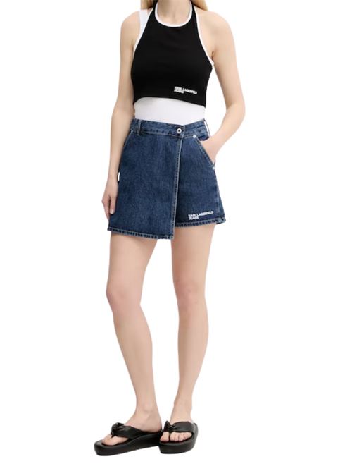 Pantaloncini in denim effetto gonna Karl Lagerfeld jeans | A3W101331CM